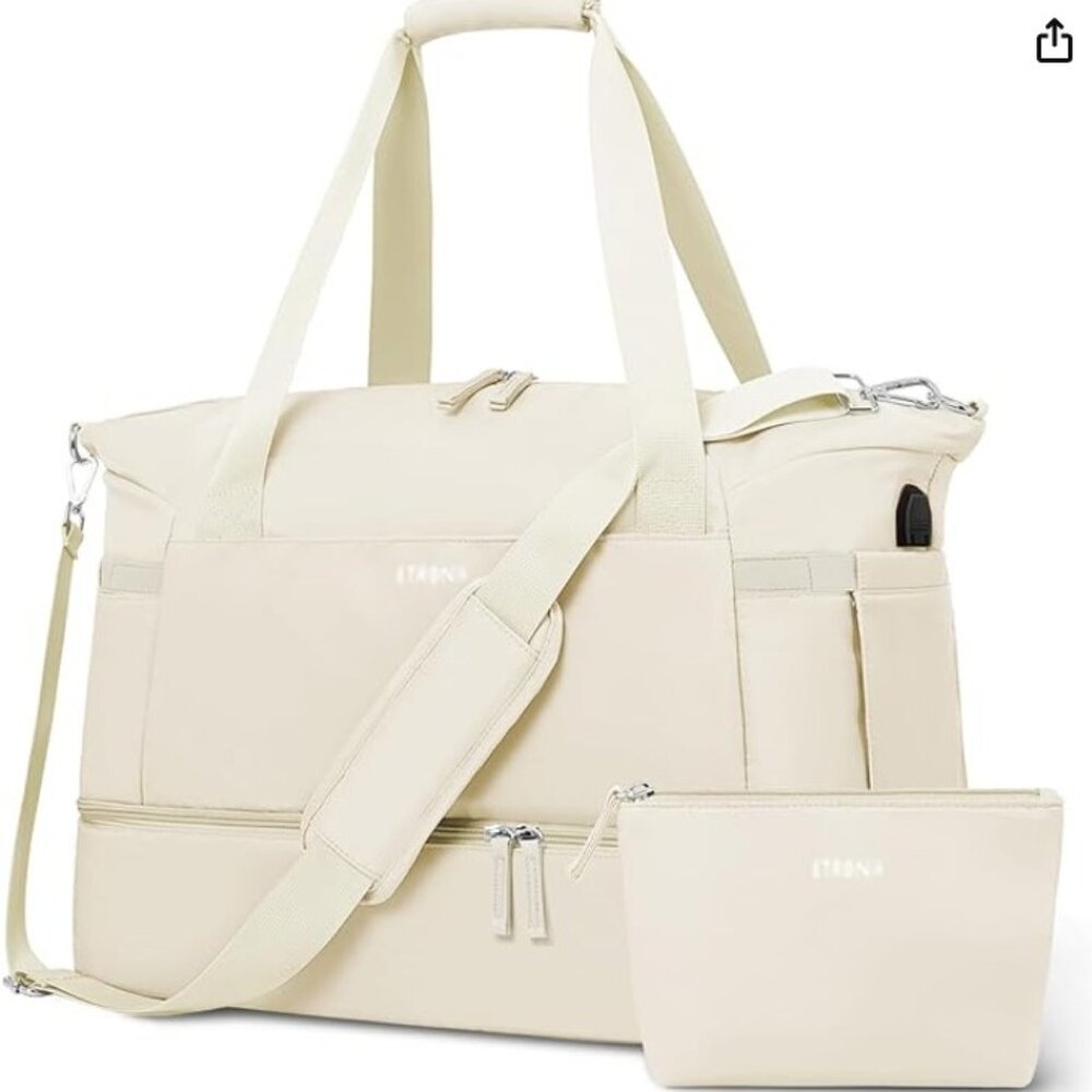 ETRONIK Gym Bag for Women, Personal Item Travel Bag with Shoes Compartment